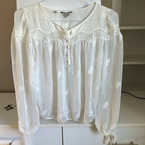 Guess Los Angeles Imprinted sheer Size Small Wrist Front Strings - Picture 1 of 13